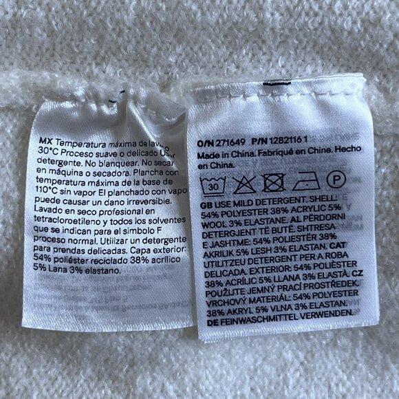 Ivory Short Sleeve Knit Sweater Youth 12–14 Fits Women’s XS/S Soft Pullover - Picture 5 of 5